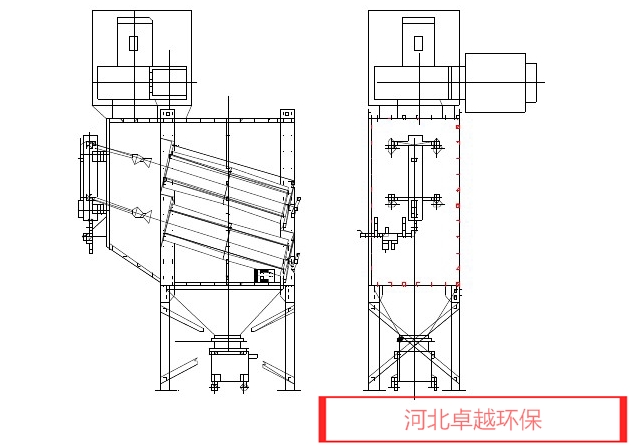 MLT型濾筒除塵器結構示意圖